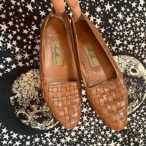 Vintage Brown Woven Loafers | Amalfi